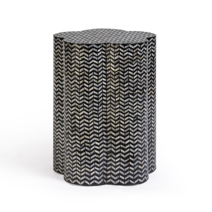 Mother Of Pearl Shell Side Table - Truffle - DecorGalore4U