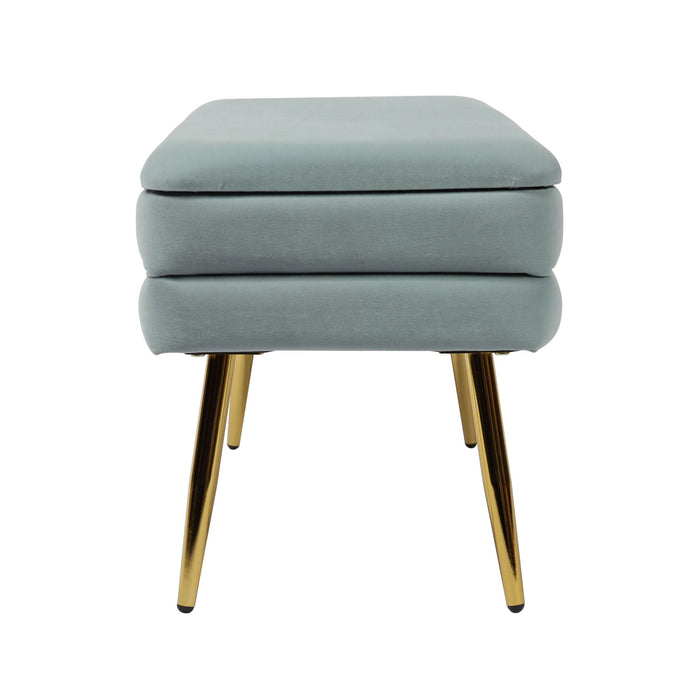 Ziva - Velvet Storage Bench - DecorGalore4U