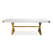 Adeline White Lacquer Dining Table - DecorGalore4U