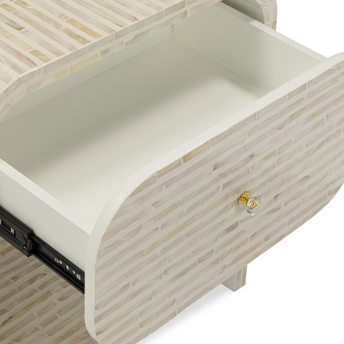 Borno - Mother Of Pearl Nightstand - Natural