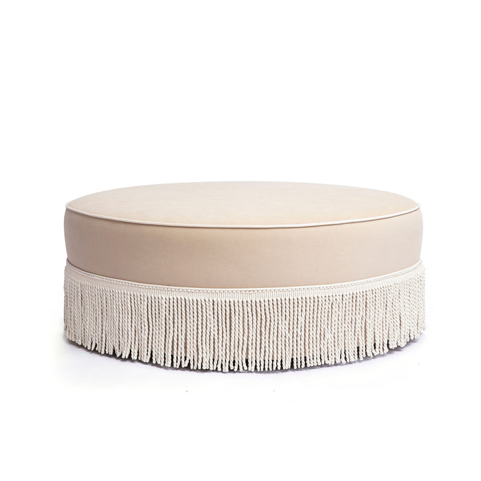 Tassy - Tasseled Round Ottoman