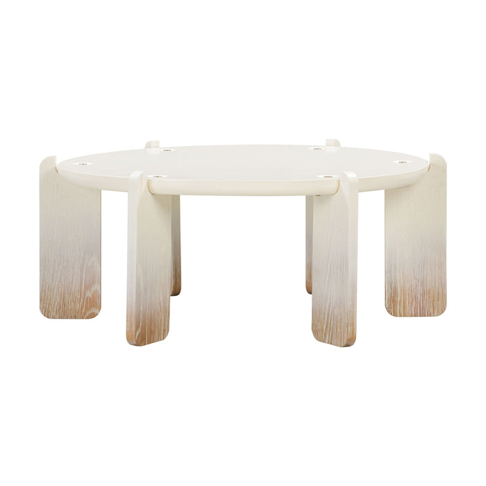 Gloria Cream Oak Coffee Table - DecorGalore4U