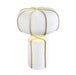 Looma - Cotton Mache Table Lamp - White / Green - DecorGalore4U