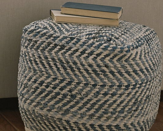 Ashley Express - Chevron Pouf - DecorGalore4U