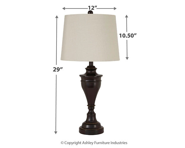 Ashley Express - Darlita Metal Table Lamp (2/CN) - DecorGalore4U
