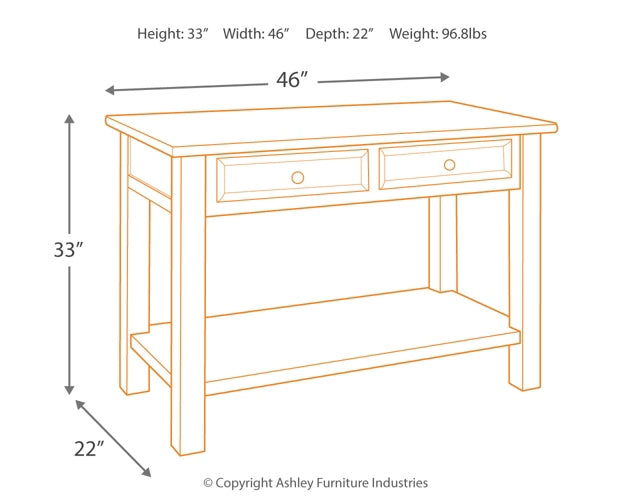 Ashley Express - Tyler Creek Sofa Table - DecorGalore4U