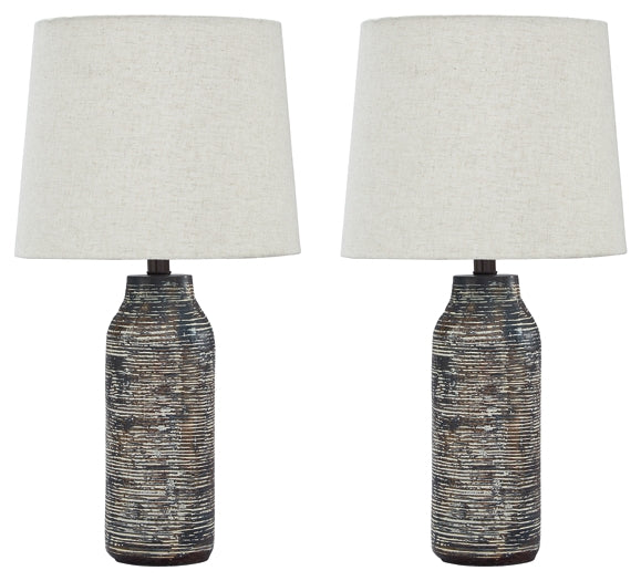 Ashley Express - Mahima Paper Table Lamp (2/CN) - DecorGalore4U
