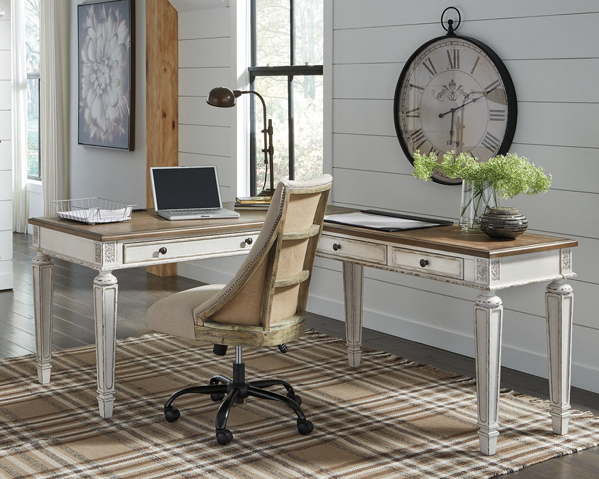 Ashley Express - Realyn 2-Piece Home Office Desk - DecorGalore4U