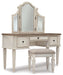 Ashley Express - Realyn Vanity/Mirror/Stool (3/CN) - DecorGalore4U