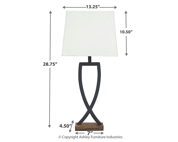 Ashley Express - Makara Metal Table Lamp (2/CN) - DecorGalore4U