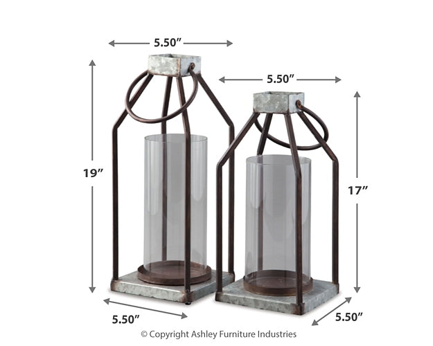 Ashley Express - Diedrick Lantern Set (2/CN) - DecorGalore4U