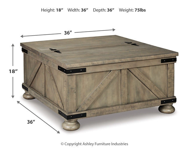 Ashley Express - Aldwin Cocktail Table with Storage - DecorGalore4U