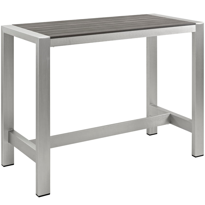 Shore Outdoor Patio Aluminum Rectangle Bar Table by Modway