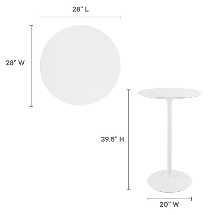 Lippa 28" Round Wood Bar Table by Modway