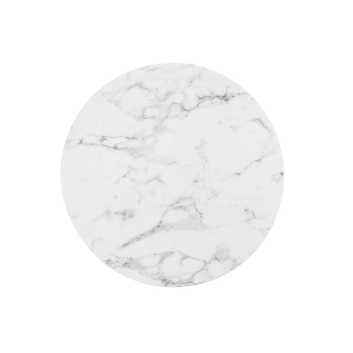 Lippa 28" Round Artificial Marble Bar Table by Modway