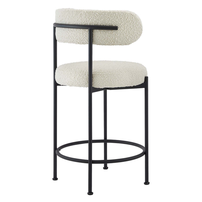 Albie Boucle Fabric Counter Stools Set of 2 by Modway