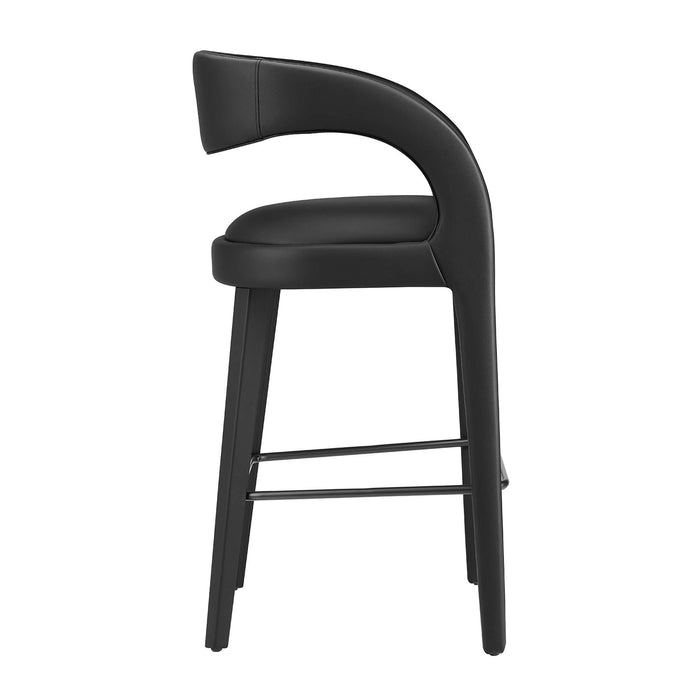 Pinnacle Vegan Leather Bar Stool Set of 2 by Modway