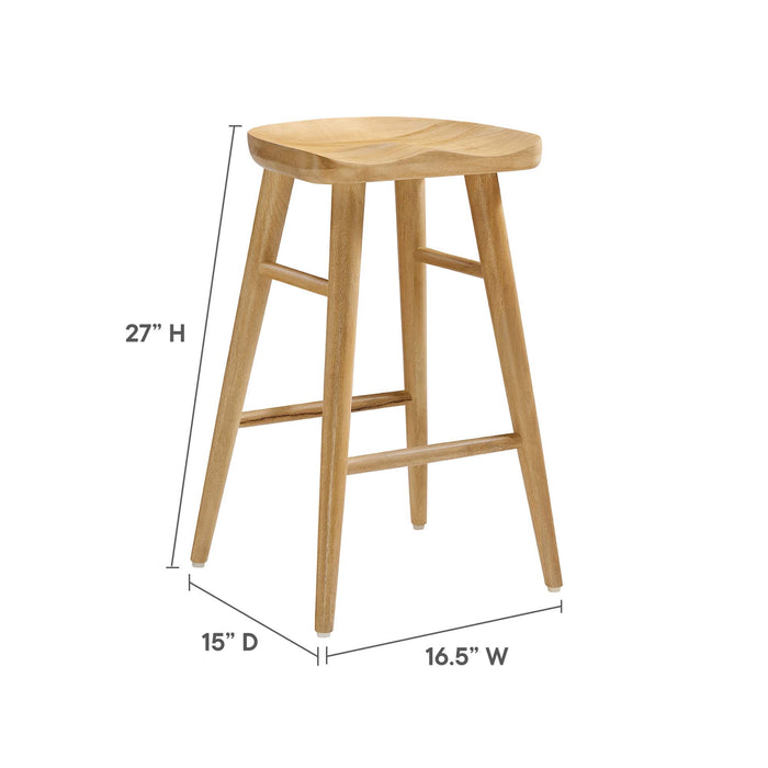 Saville Backless Wood Counter Stools Set of 2 by Modway