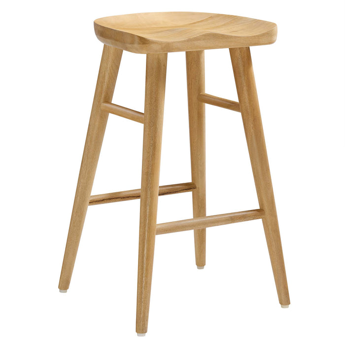 Saville Backless Wood Counter Stools Set of 2 by Modway