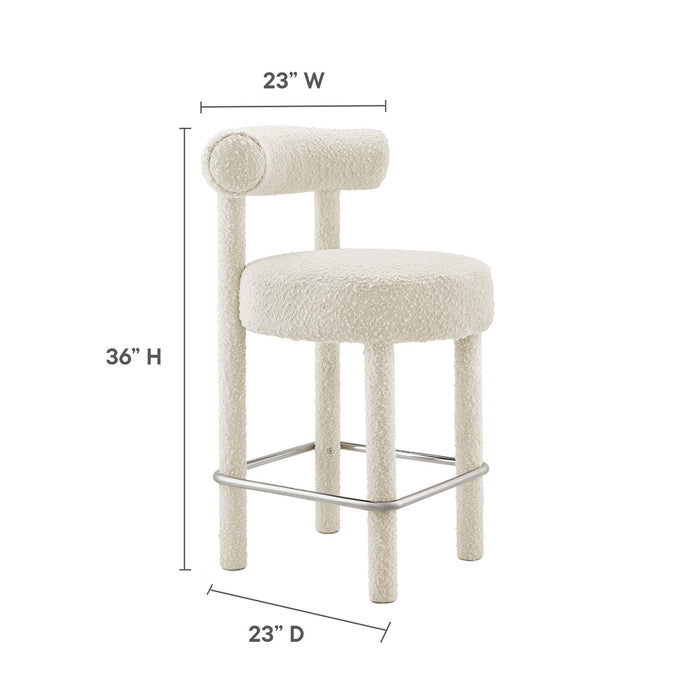 Toulouse Boucle Fabric Counter Stool Set of 2 by Modway