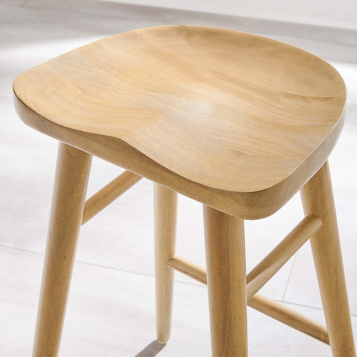 Saville Backless Wood Counter Stools Set of 2 by Modway