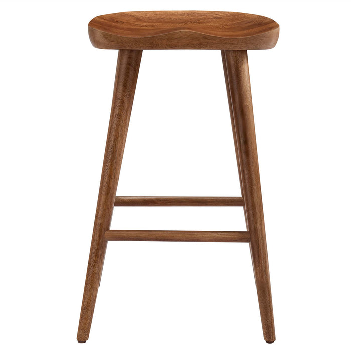 Saville Backless Wood Counter Stools Set of 2 by Modway