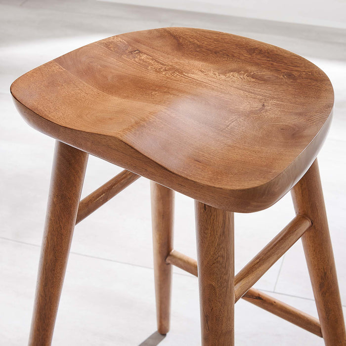 Saville Backless Wood Counter Stools Set of 2 by Modway