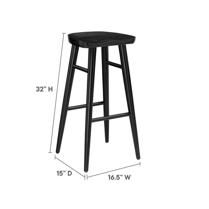 Saville Backless Wood Bar Stools Set of 2 by Modway