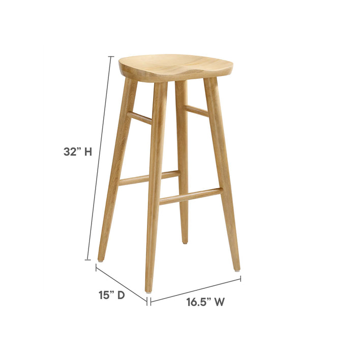 Saville Backless Wood Bar Stools Set of 2 by Modway