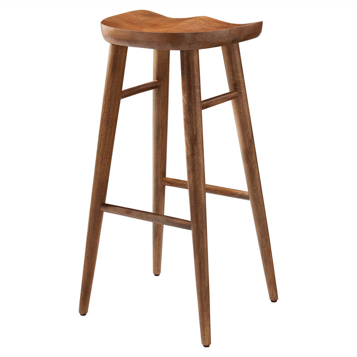 Saville Backless Wood Bar Stools Set of 2 by Modway