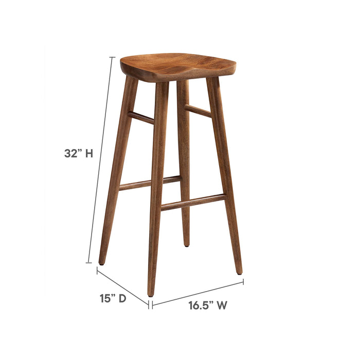 Saville Backless Wood Bar Stools Set of 2 by Modway