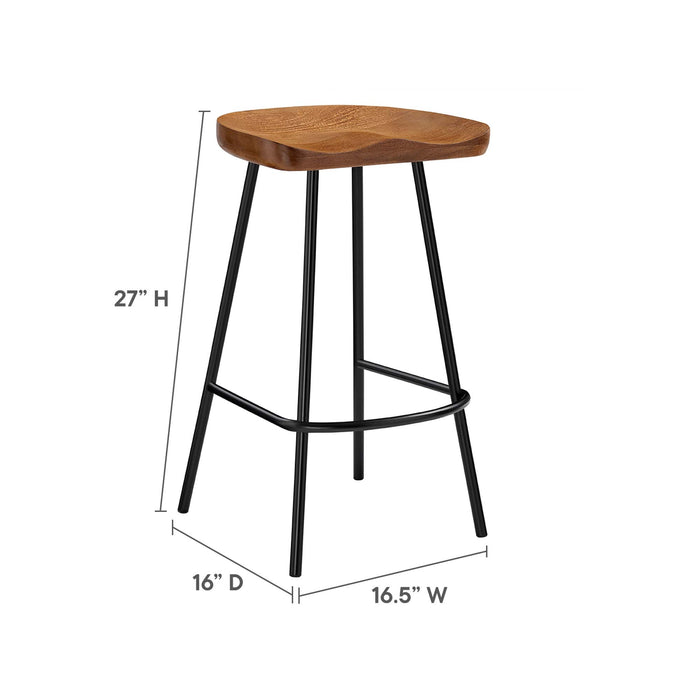 Concord Backless Wood Counter Stools Set of 2 by Modway