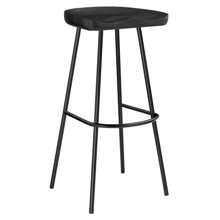 Concord Backless Wood Bar Stools Set of 2 by Modway