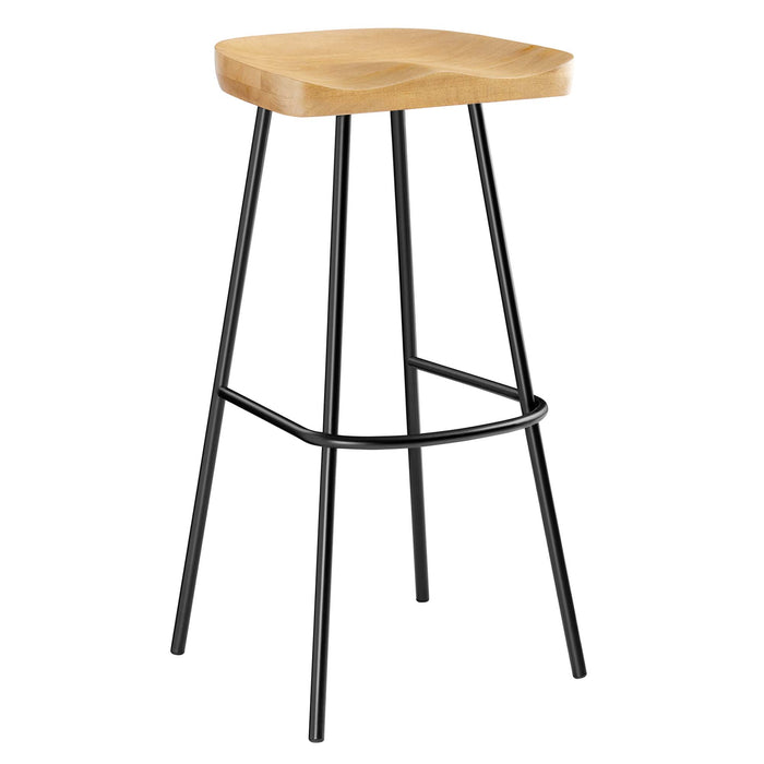 Concord Backless Wood Bar Stools Set of 2 by Modway