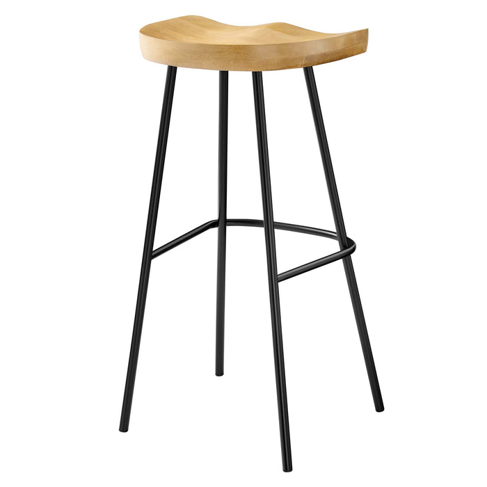 Concord Backless Wood Bar Stools Set of 2 by Modway