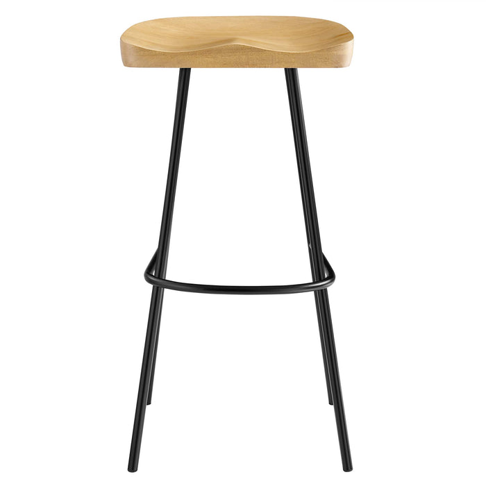 Concord Backless Wood Bar Stools Set of 2 by Modway