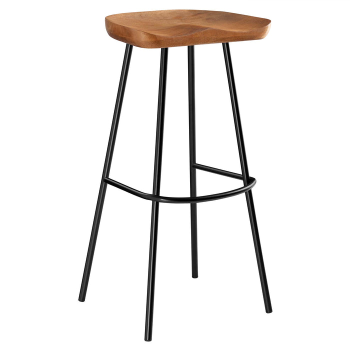 Concord Backless Wood Bar Stools Set of 2 by Modway