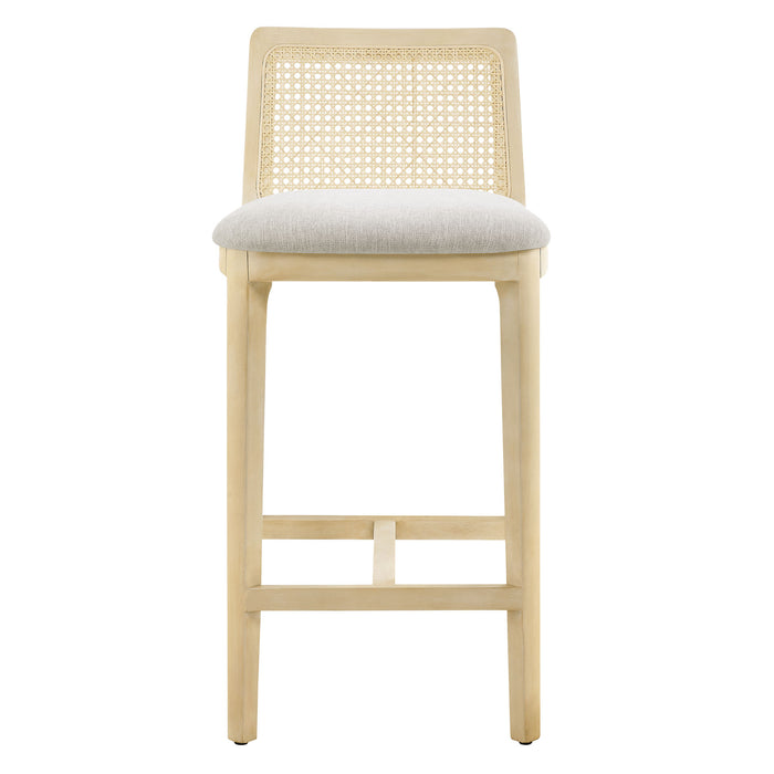 Monarch Wood and Rattan Counter Stool by Modway