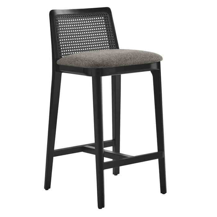 Monarch Wood and Rattan Counter Stool by Modway