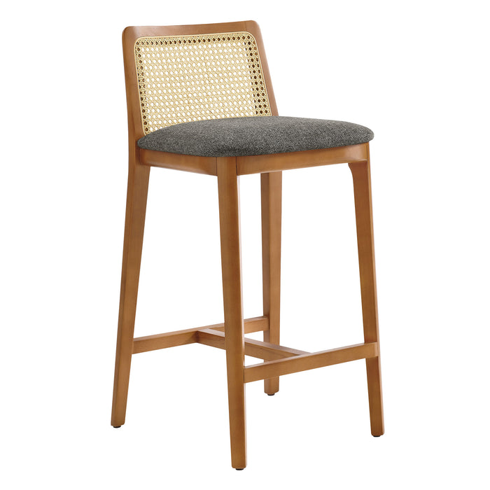 Monarch Wood and Rattan Counter Stool by Modway