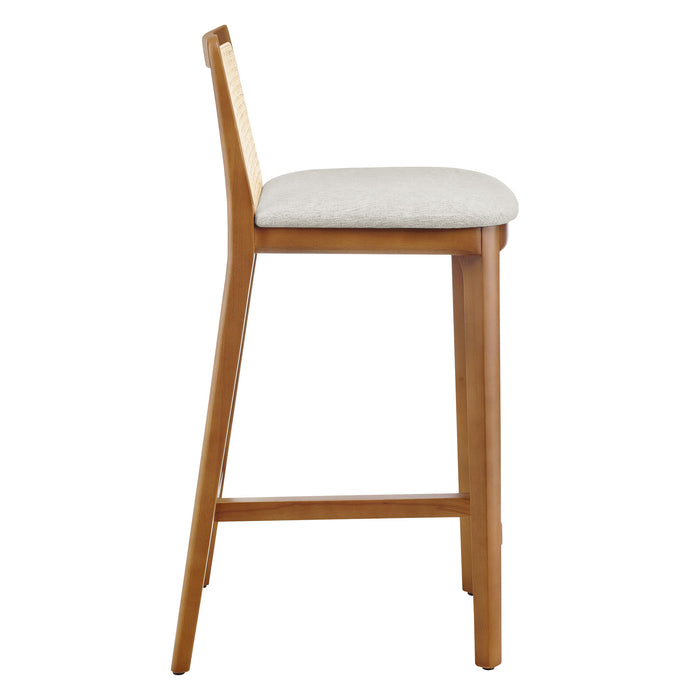 Monarch Wood and Rattan Counter Stool by Modway