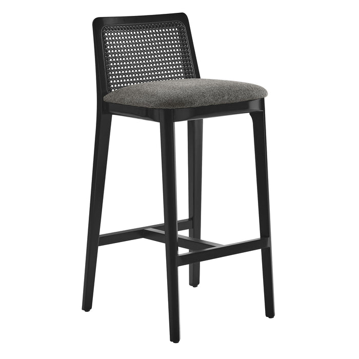 Monarch Wood and Rattan Bar Stool by Modway