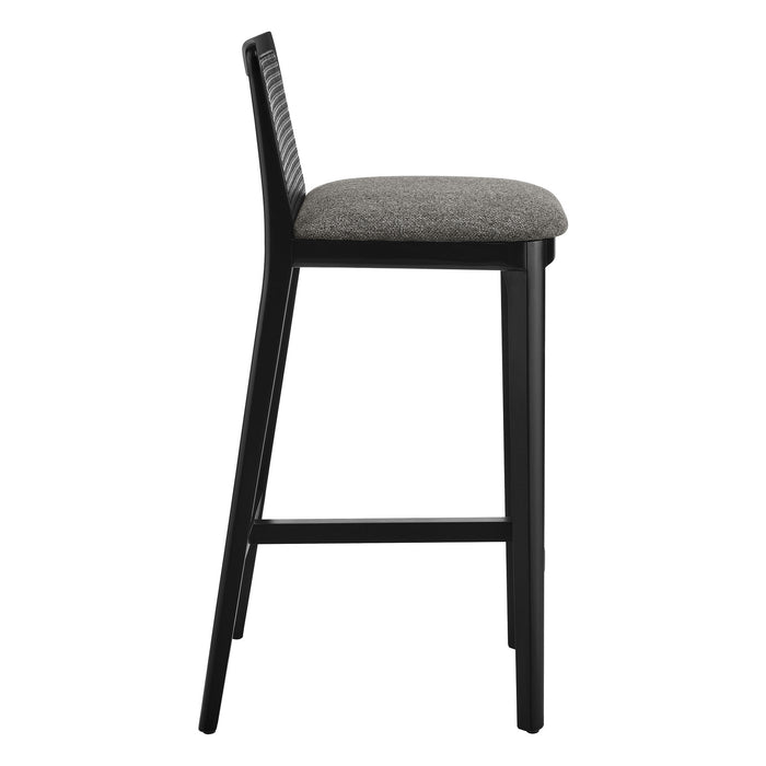 Monarch Wood and Rattan Bar Stool by Modway