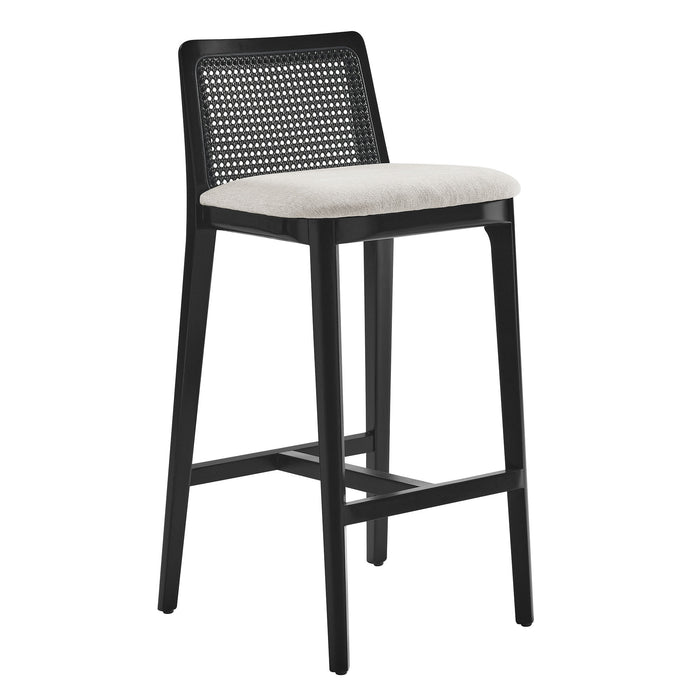 Monarch Wood and Rattan Bar Stool by Modway