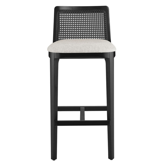 Monarch Wood and Rattan Bar Stool by Modway