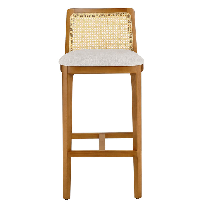 Monarch Wood and Rattan Bar Stool by Modway