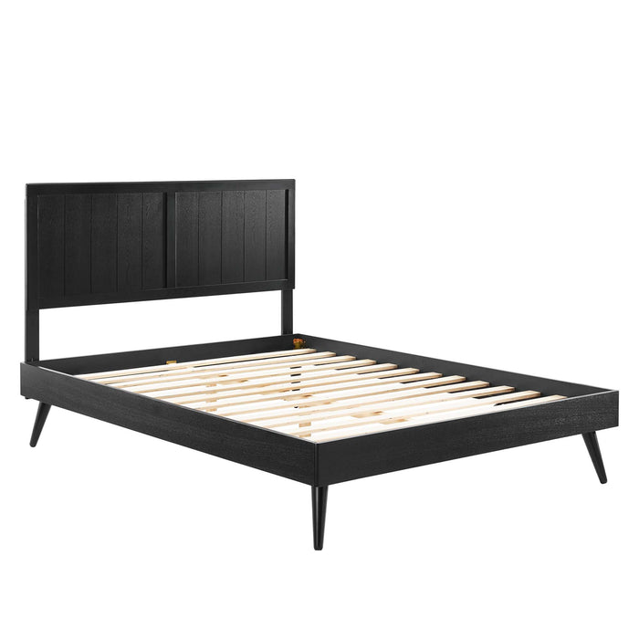 Alana Wood Queen Platform Bed With Splayed Legs by Modway