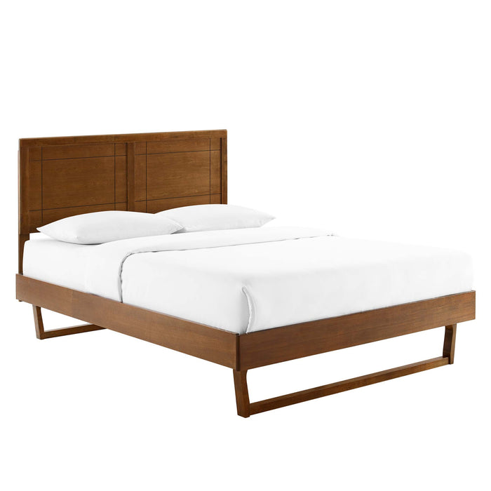 Marlee Wood Queen Platform Bed With Angular Frame by Modway