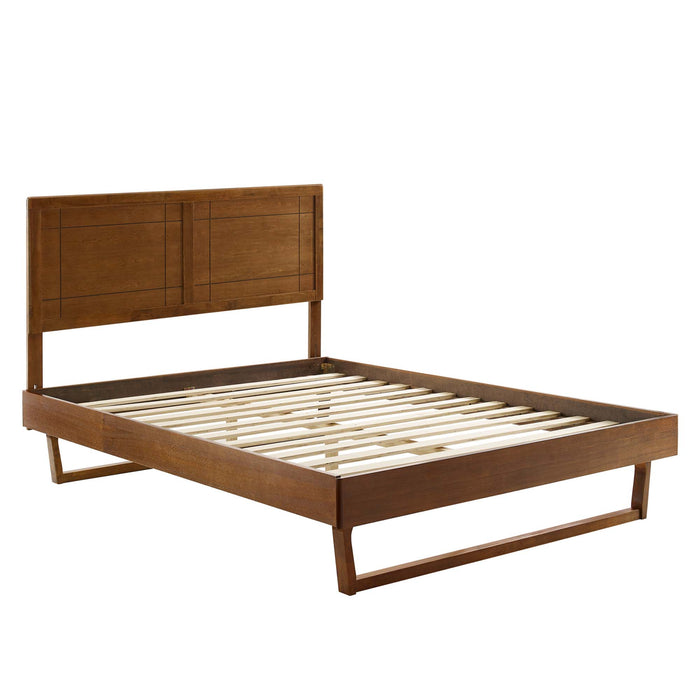 Marlee Wood Queen Platform Bed With Angular Frame by Modway