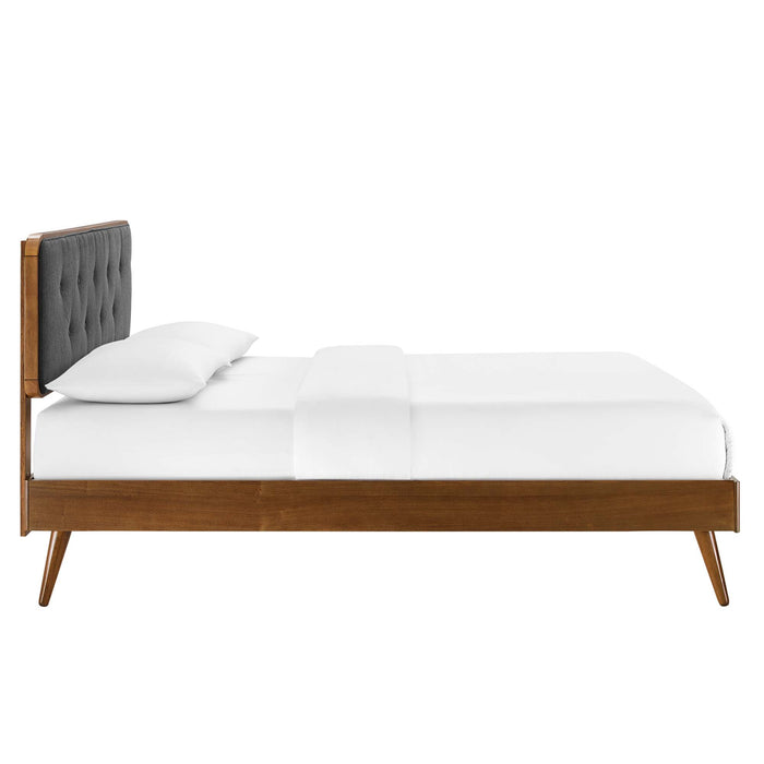 Bridgette Wood Queen Platform Bed With Splayed Legs by Modway